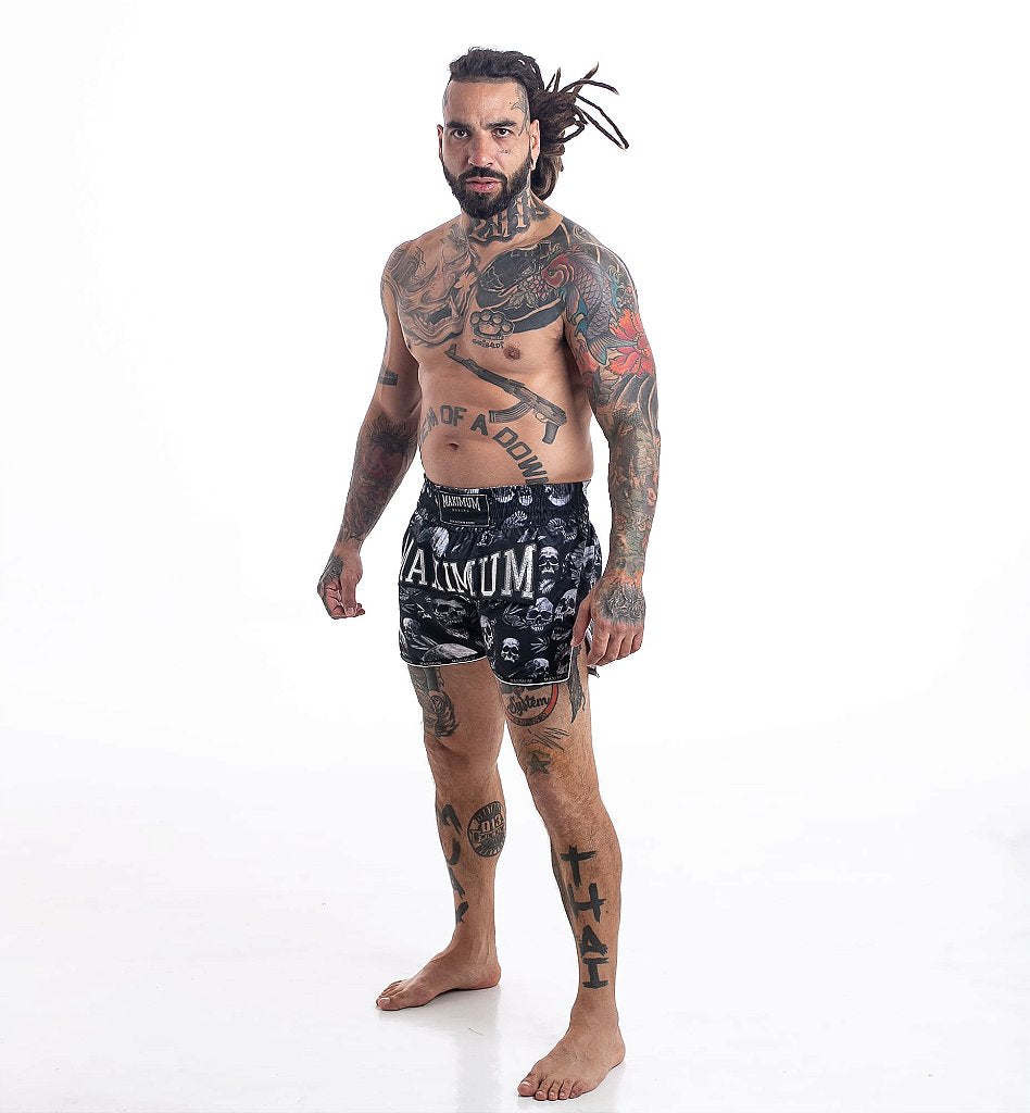 Shorts de Muay Thai Maximum Caveira