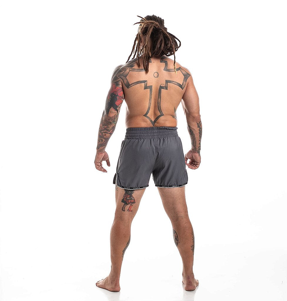 Shorts de Muay Thai Maximum Cinza