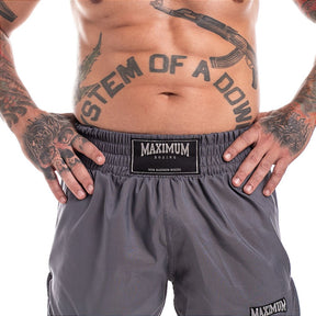 Shorts de Muay Thai Maximum Cinza