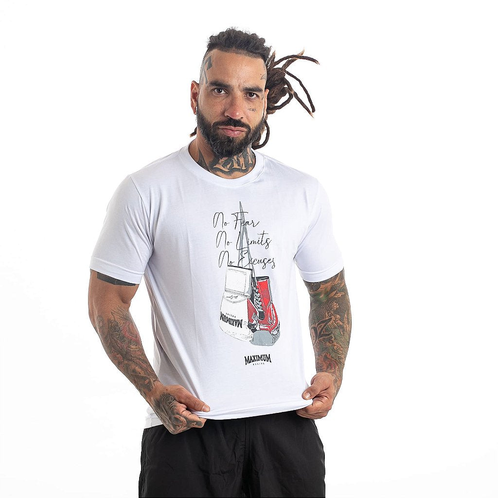 Camiseta Boxe Luva Branca - Maximum