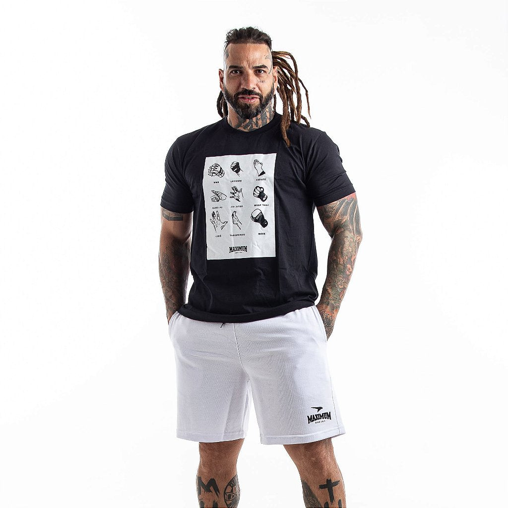 Shorts Bermuda Moletom Branco