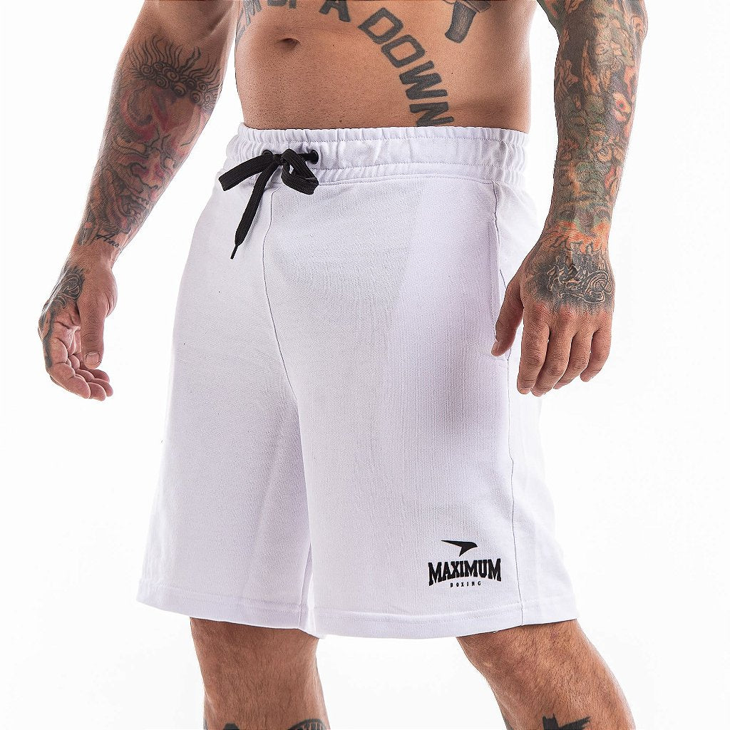 Shorts Bermuda Moletom Branco