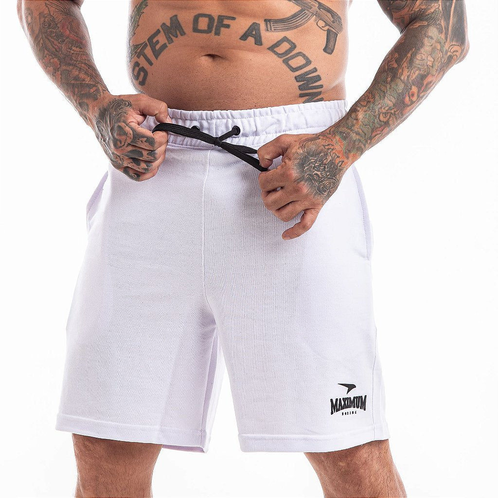 Shorts Bermuda Moletom Branco