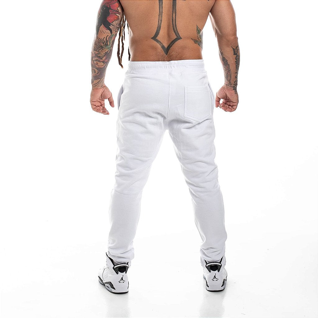 Calça de Moletom Jogger - Branco