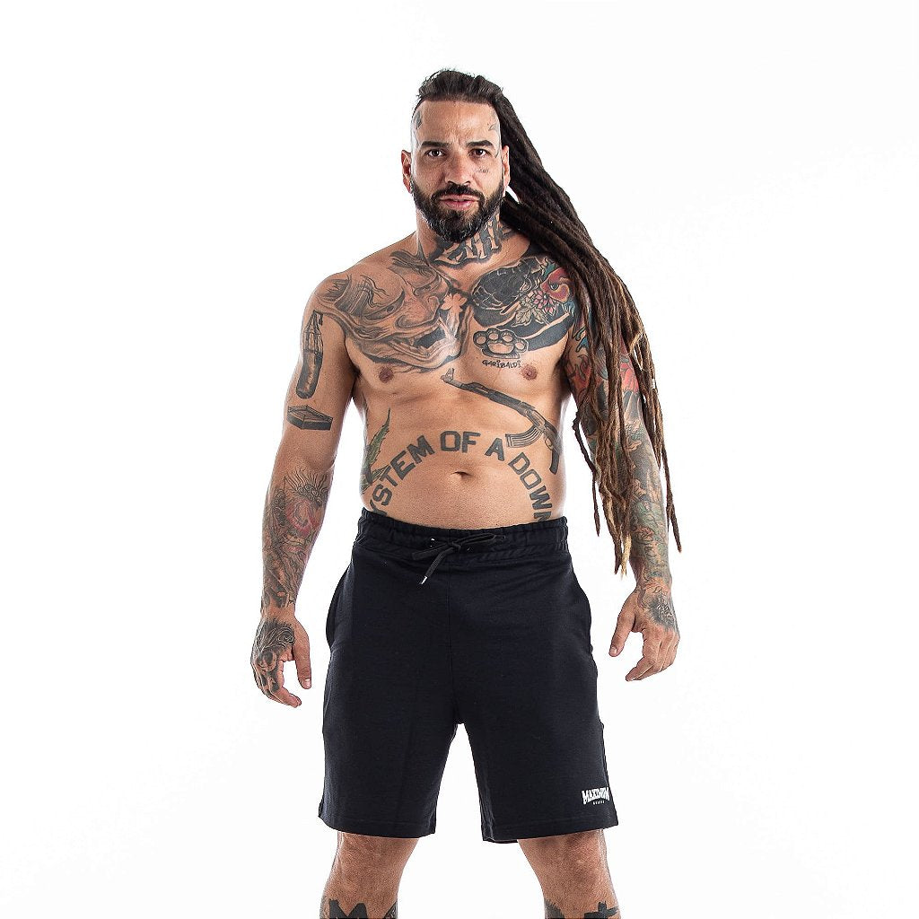 Shorts Bermuda Moletom Preto