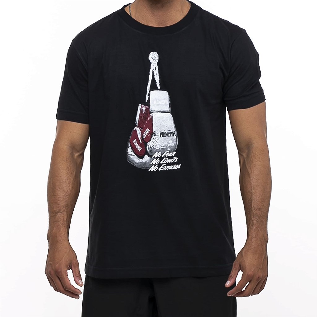 Camiseta Estampa Boxe Preta