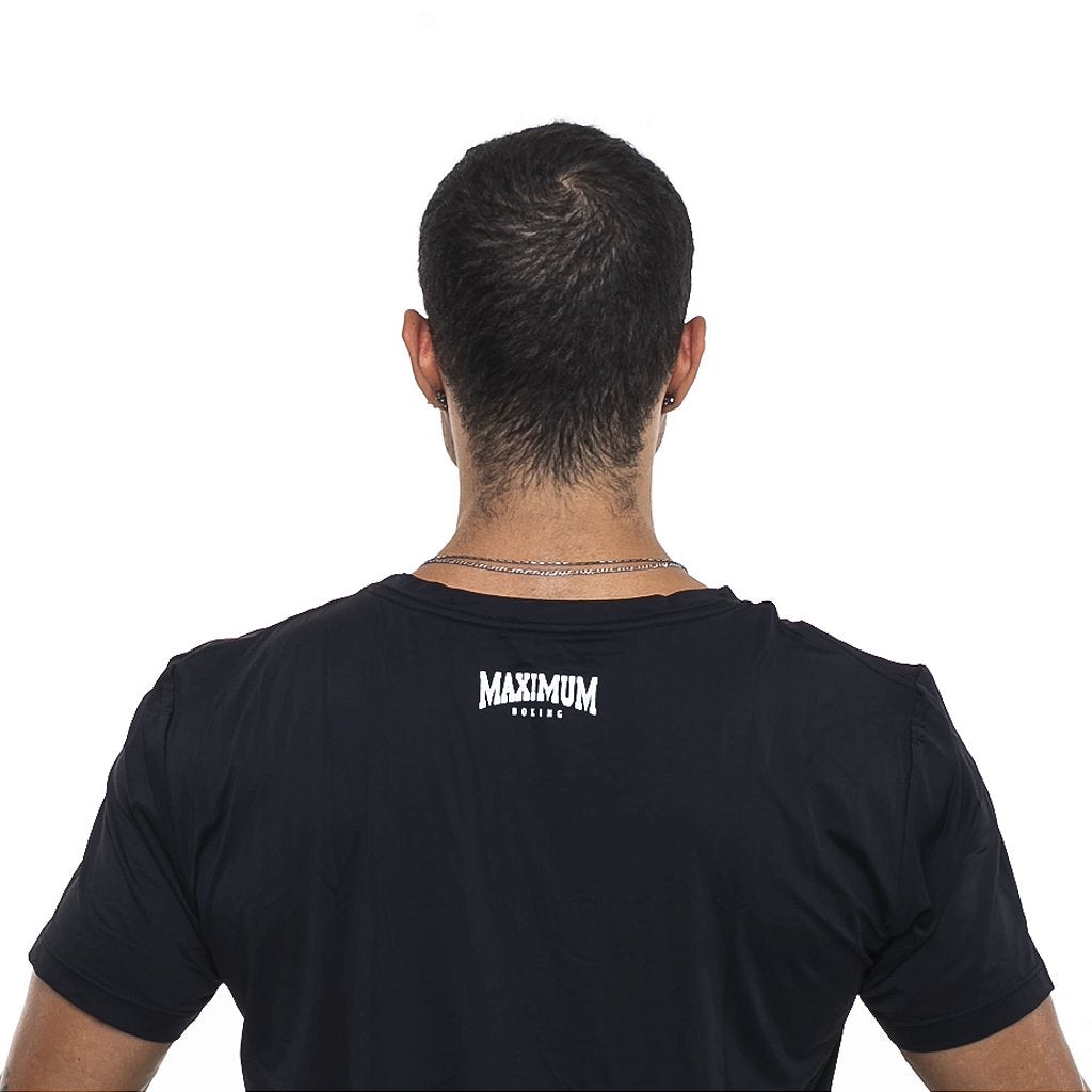 Camiseta Treino Fitness Dry Fit Detalhes Lateral Preto
