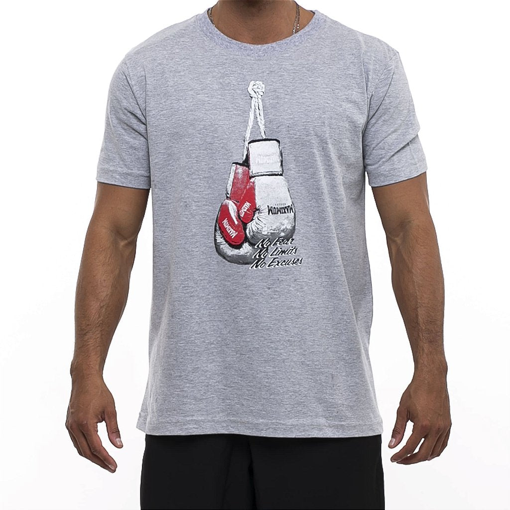 Camiseta Estampa Boxe Cinza