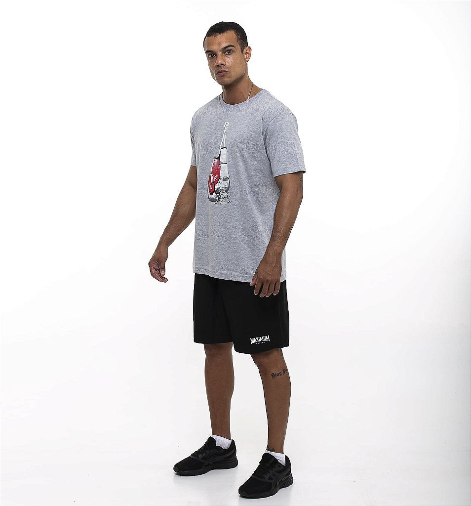 Camiseta Estampa Boxe Cinza