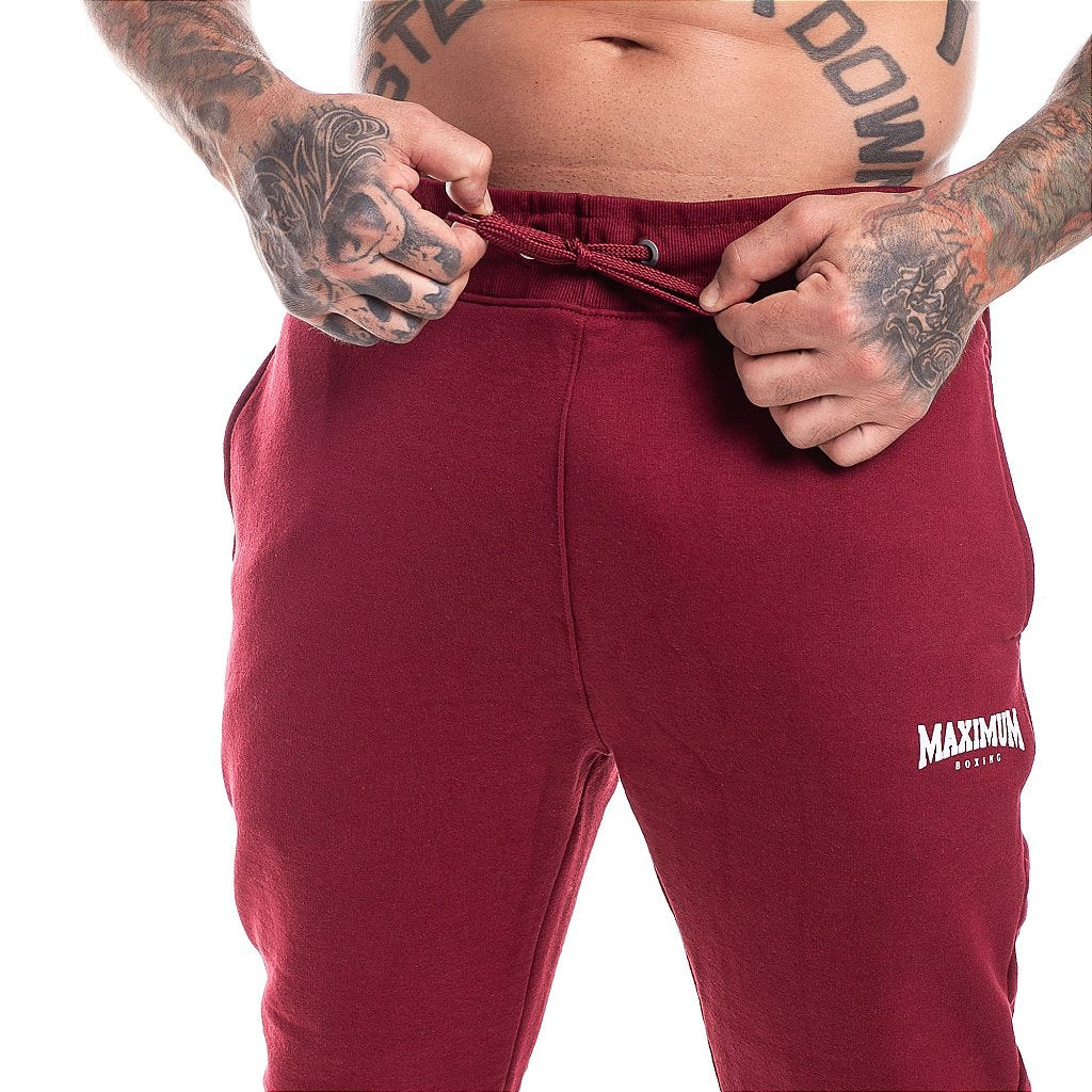 Calça de Moletom Jogger - Bordô