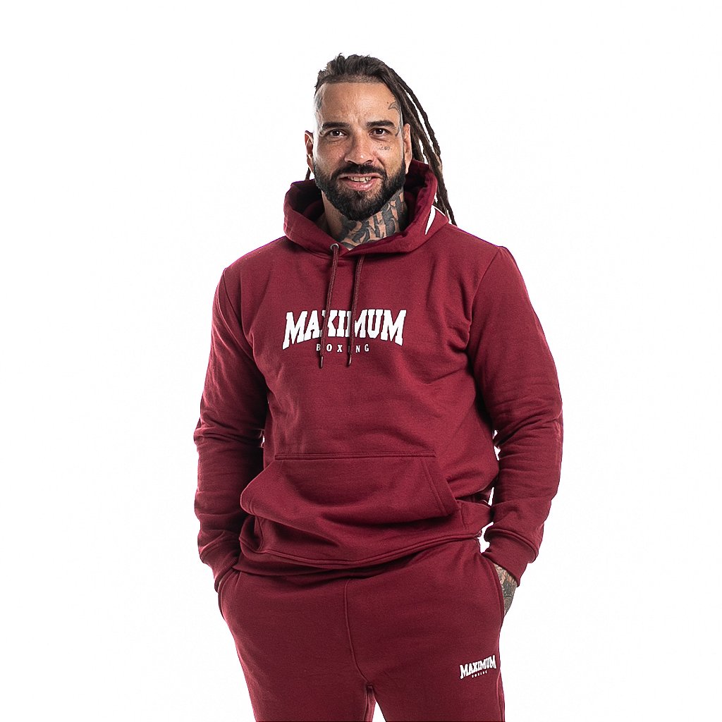 Blusa de Moletom Maximum Canguru - Bordô