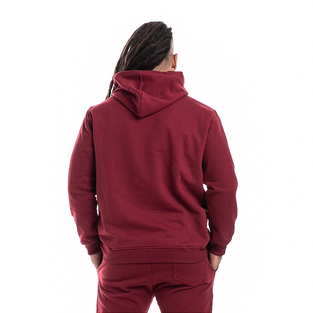 Blusa de Moletom Maximum Canguru - Bordô