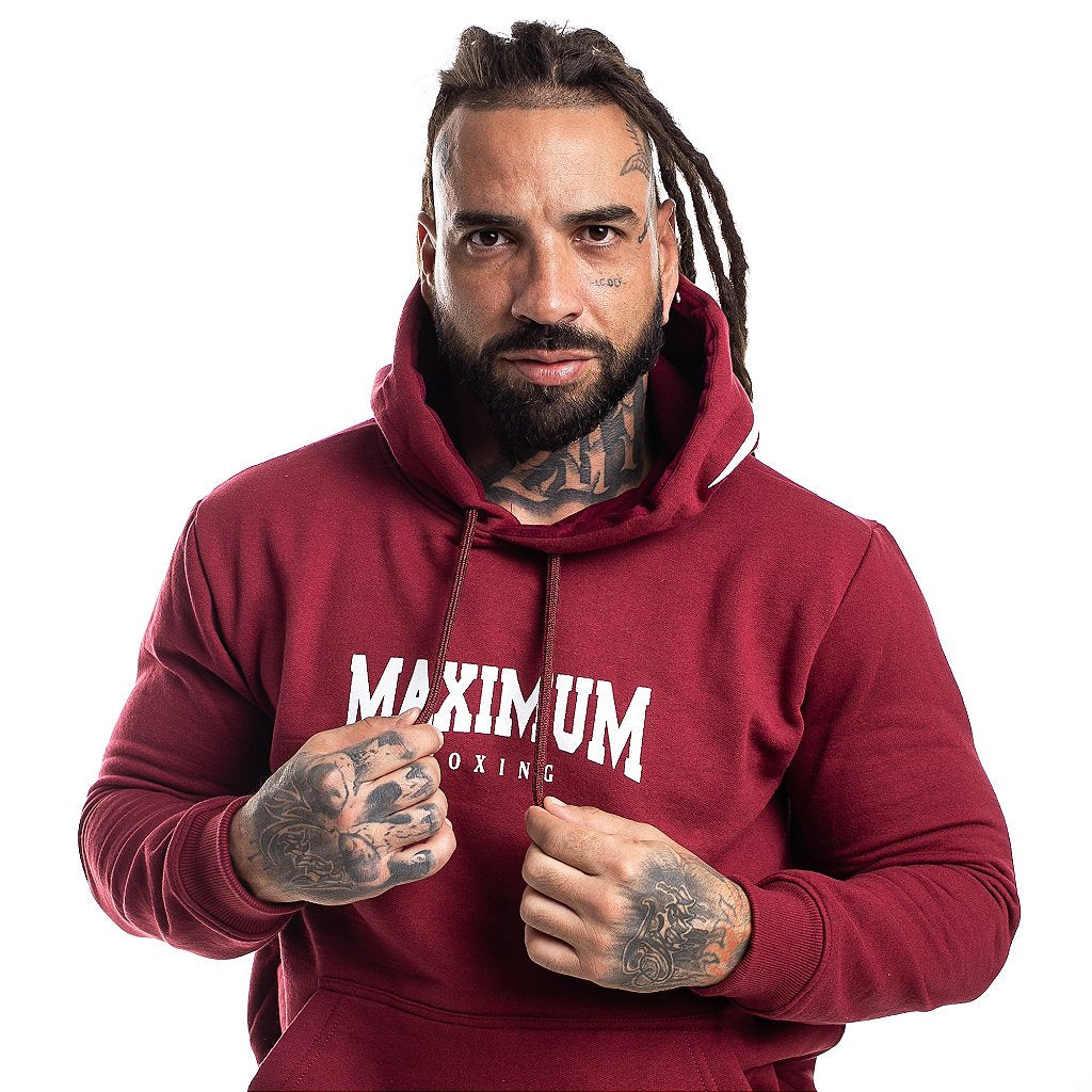 Blusa de Moletom Maximum Canguru - Bordô