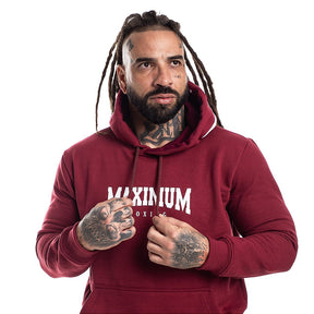 Blusa de Moletom Maximum Canguru - Bordô