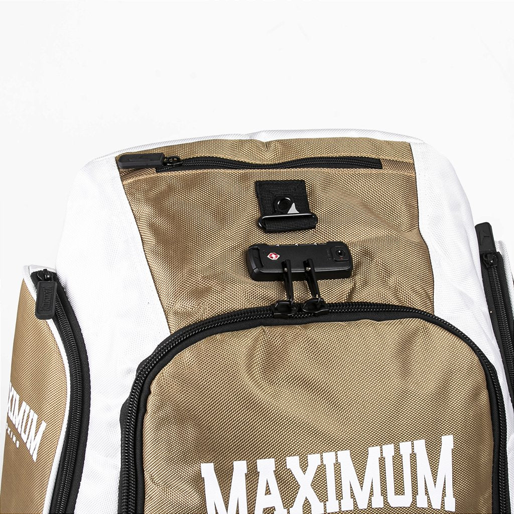 Bolsa de Treino Lutas e Fitness Branco e Dourado