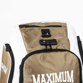 Bolsa de Treino Lutas e Fitness Branco e Dourado