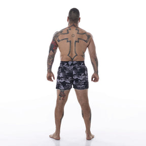 Shorts de Muay Thai Camuflado Cinza