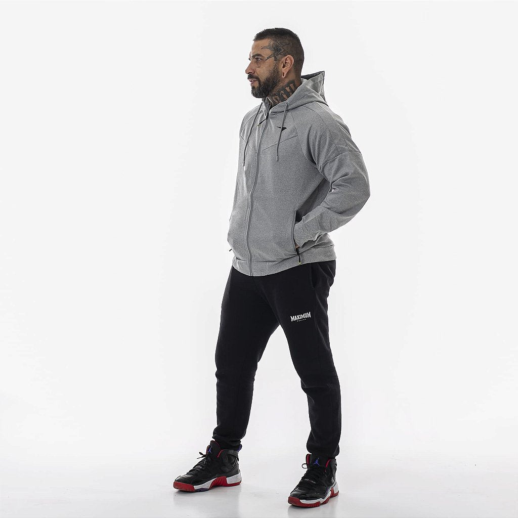 Jaqueta Fitness Poliester Cinza