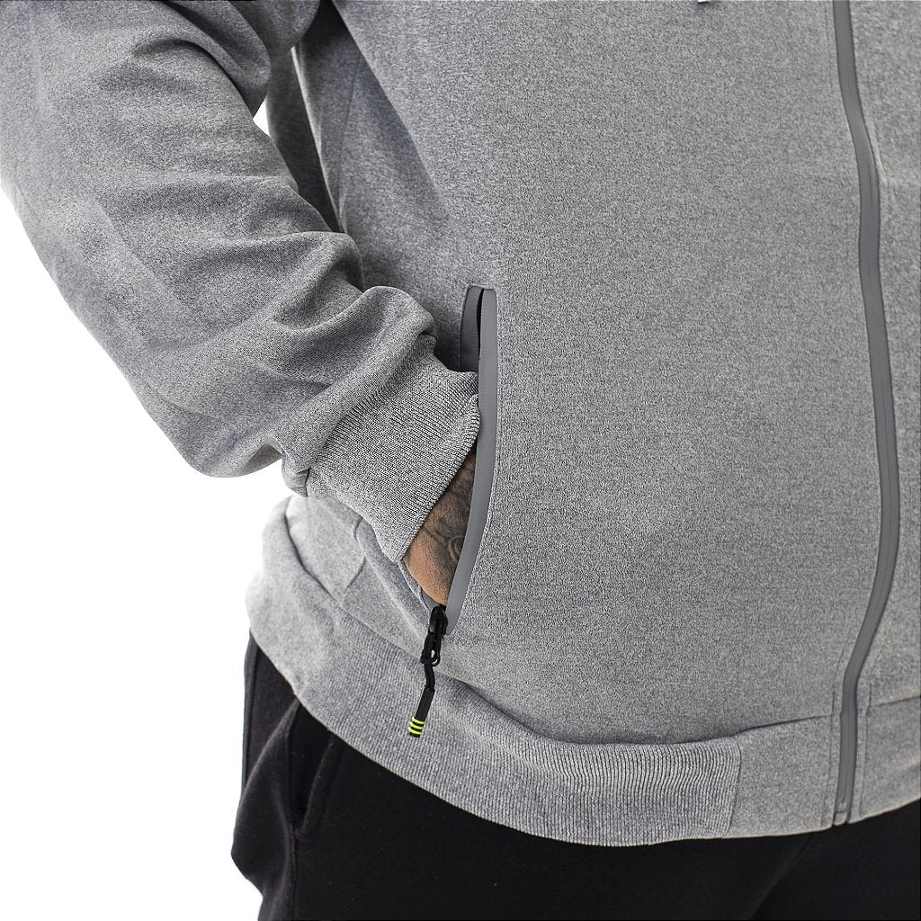 Jaqueta Fitness Poliester Cinza