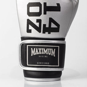 Luva de Boxe e Muay Thai Maximum OZ Power Face - Cor Preto/Prata