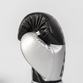 Luva de Boxe e Muay Thai Maximum OZ Power Face - Cor Preto/Prata