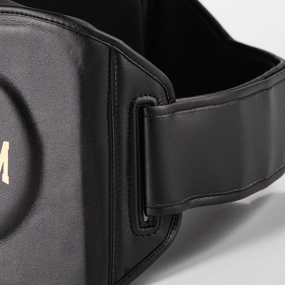 Cinturão de Muay Thai Preto e Dourado Power Face