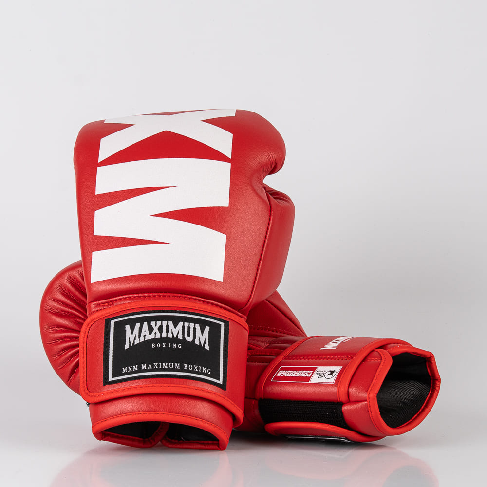 Luva de Boxe e Muay Thai MXM - Cor Vermelho Power Face