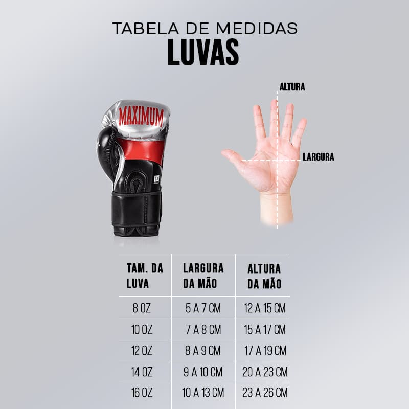 Luva de Boxe e Muay Thai Profissional - Silver