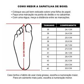 Sapatilha de Boxe Branco e Dourado Cano Alto - Par
