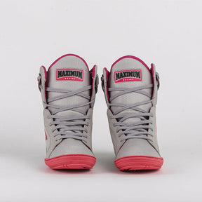 Sapatilha de Boxe Cinza e Pink Cano Alto - Par