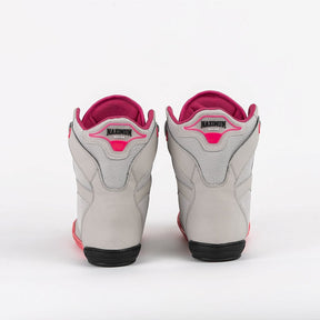 Sapatilha de Boxe Cinza e Pink Cano Alto - Par