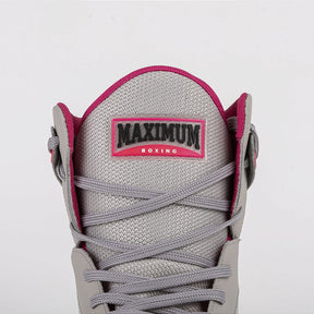 Sapatilha de Boxe Cinza e Pink Cano Alto - Par