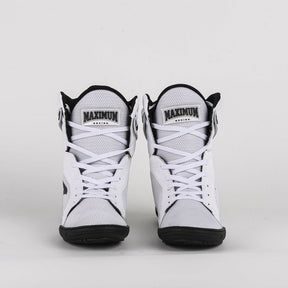 Sapatilha de Boxe Branco e Preto Cano Alto - Par