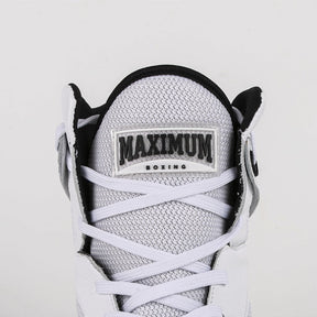 Sapatilha de Boxe Branco e Preto Cano Alto - Par
