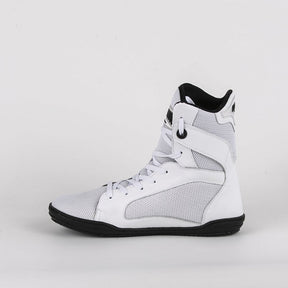 Sapatilha de Boxe Branco e Preto Cano Alto - Par