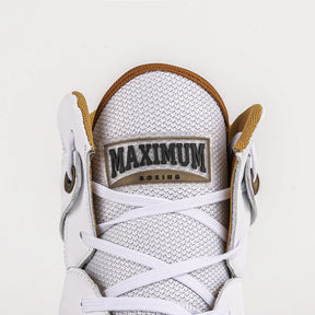 Sapatilha de Boxe Branco e Dourado Cano Alto - Par