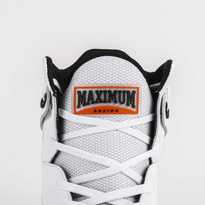 Sapatilha de Boxe Branco e Laranja Cano Alto- Par
