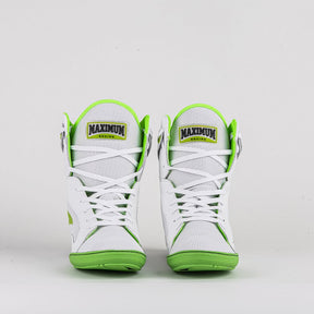 Sapatilha de Boxe Branco e Verde Cano Alto - Par