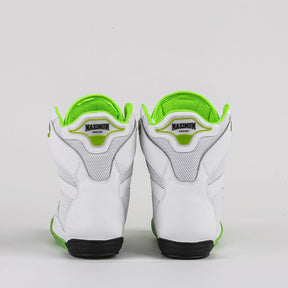 Sapatilha de Boxe Branco e Verde Cano Alto - Par