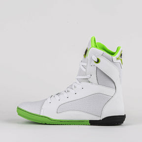 Sapatilha de Boxe Branco e Verde Cano Alto - Par