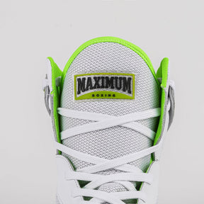 Sapatilha de Boxe Branco e Verde Cano Alto - Par